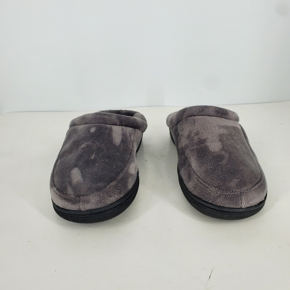 Dearfoams Men\'s Bradley Indoor Outdoor Velour Moc-Toe Clog Slippers Size 10